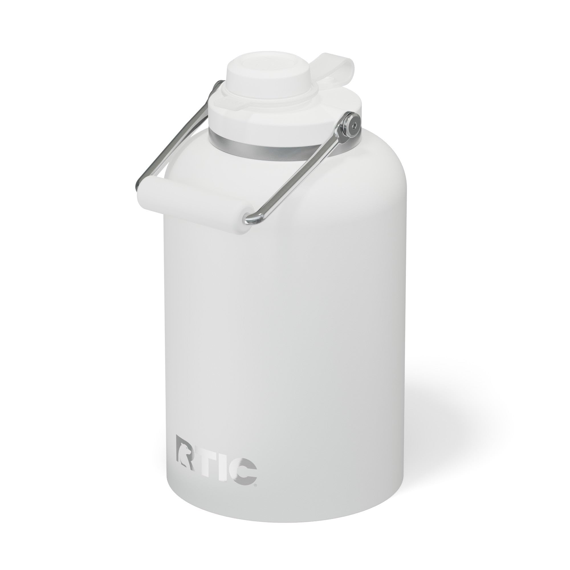 RTIC 1 Gallon Outback Jug, Stainless Steel, Ceramic Lined Insulated Water Bottle with Lid and Handle, BPA-Free, Double Wall Vacuum Insulation, Stainless