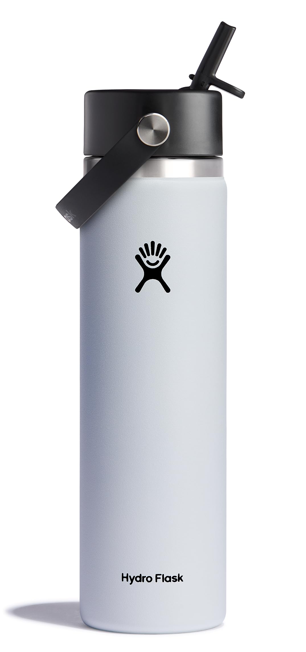 Hydro Flask Water Bottle - Insulated Stainless Steel - Wide Mouth Flex Straw Lid, Non-Spill, Leakproof and Refillable in 32 Oz Glimmer Pink