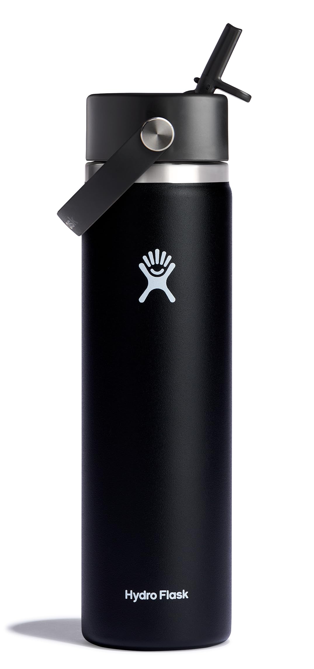 Hydro Flask Water Bottle - Insulated Stainless Steel - Wide Mouth Flex Straw Lid, Non-Spill, Leakproof and Refillable in 32 Oz Glimmer Pink