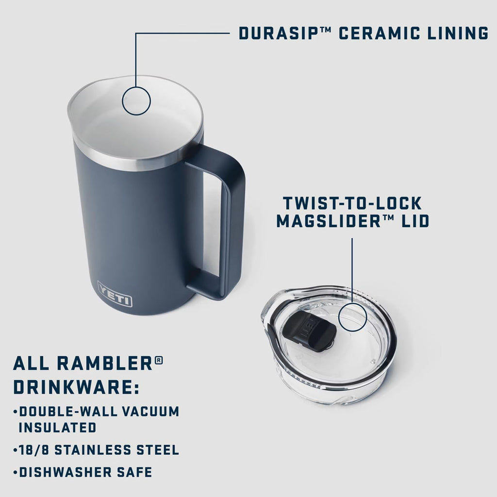 YETI Rambler 34 oz Pitcher, Vacuum Insulated, Stainless Steel with MagSlider Lid, Key Lime